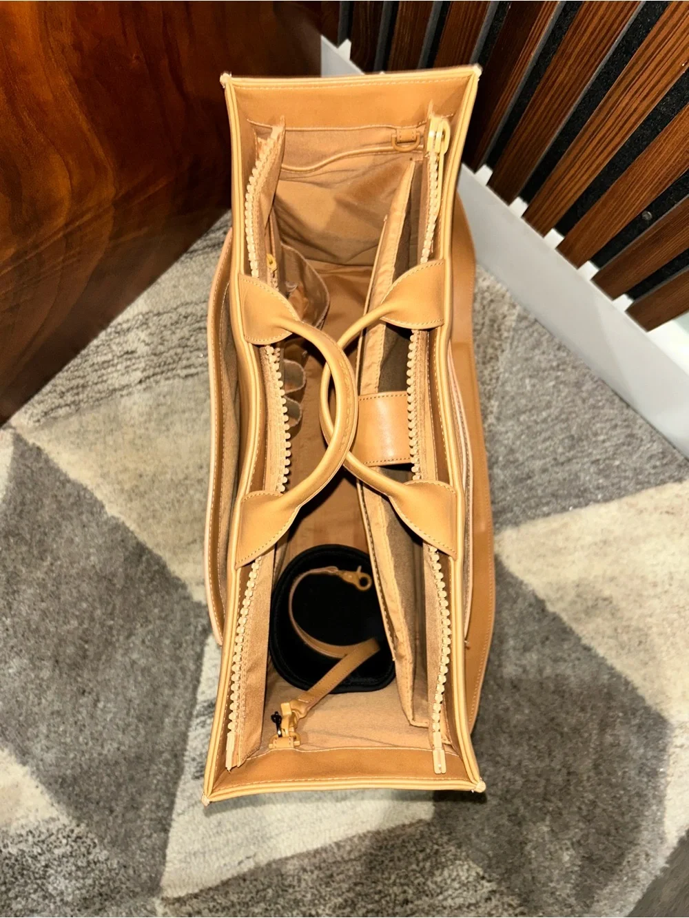 Dagne Dover Legend Tote Camel Tan Laptop Work Bag Shoulder Strap